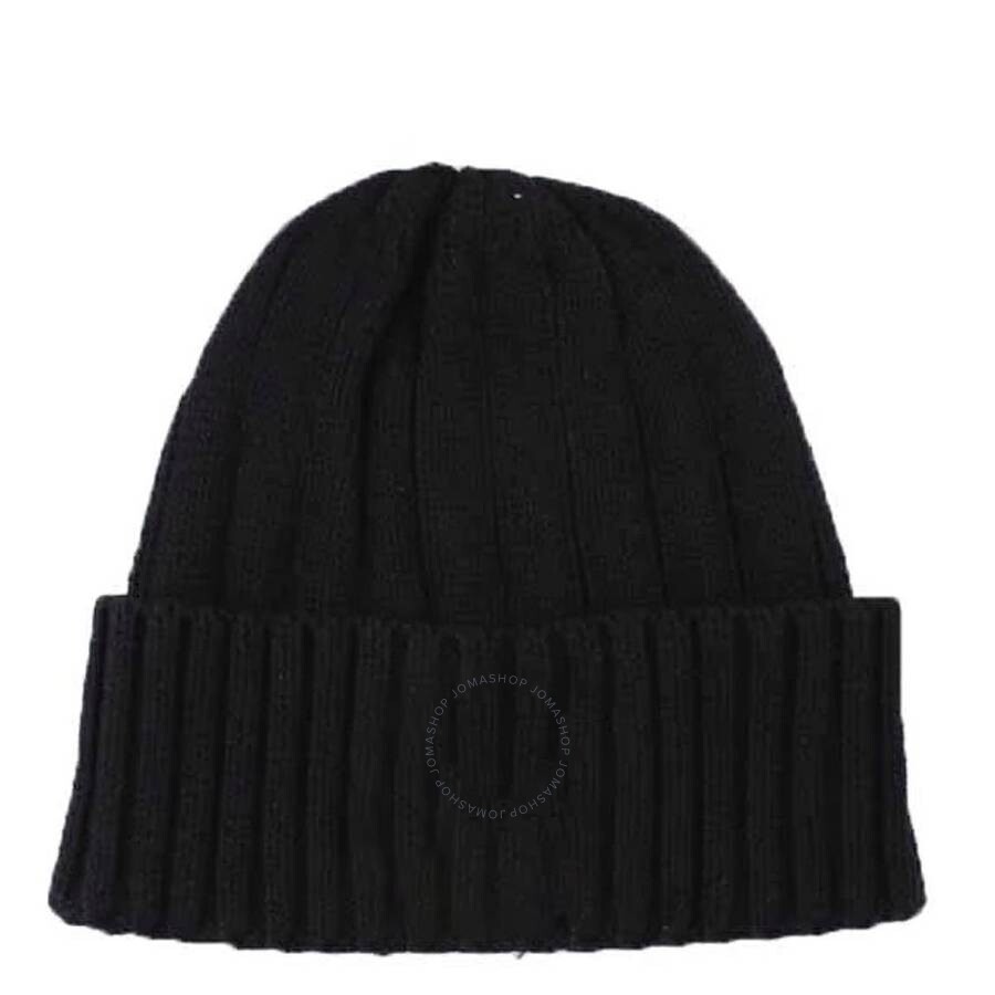 Save The Duck Logo-patch Knitted Cotton Beanie In Black
