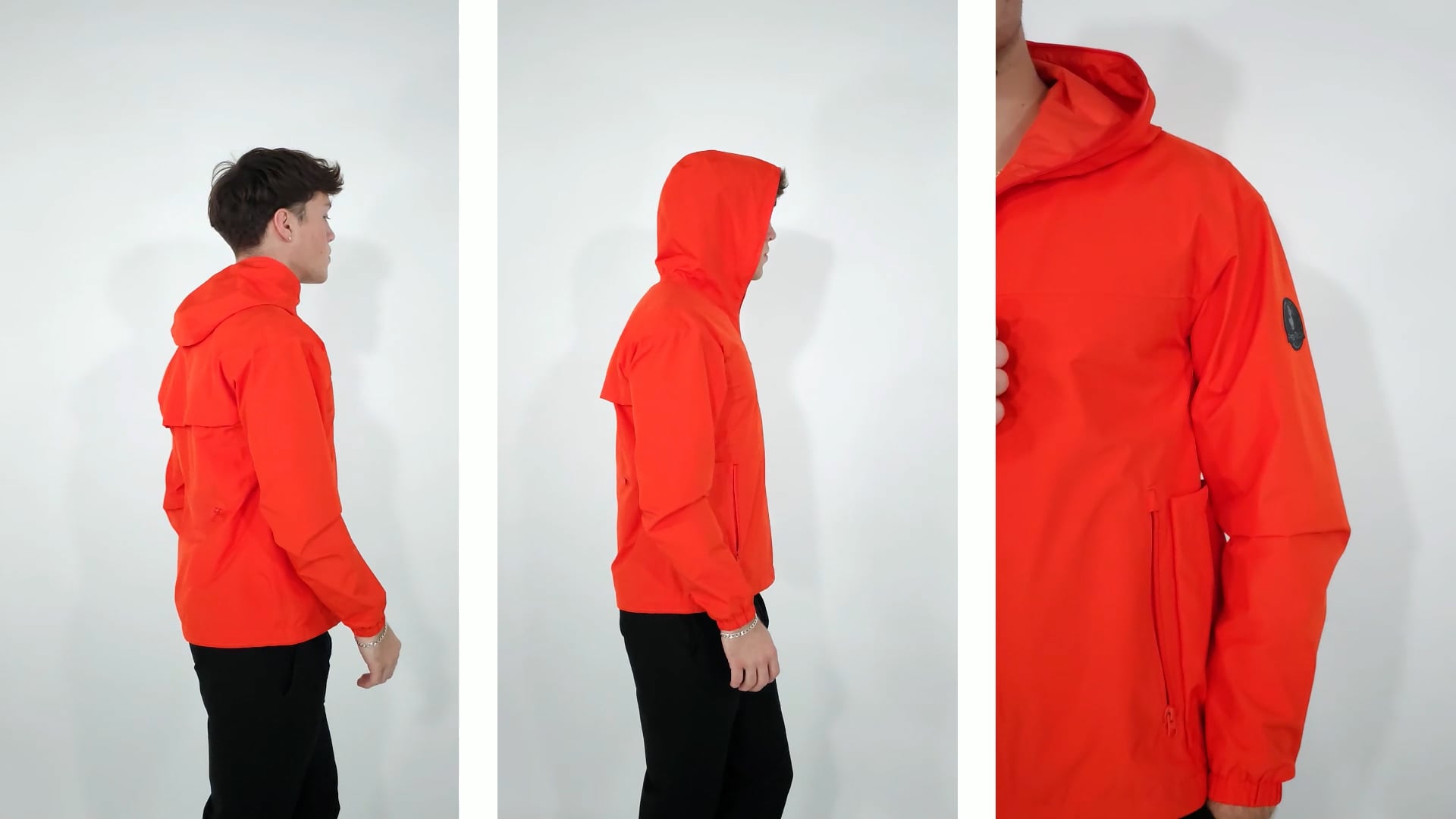 Save The Duck Orik Hooded Windbreaker Jacket, Size Large C31219U