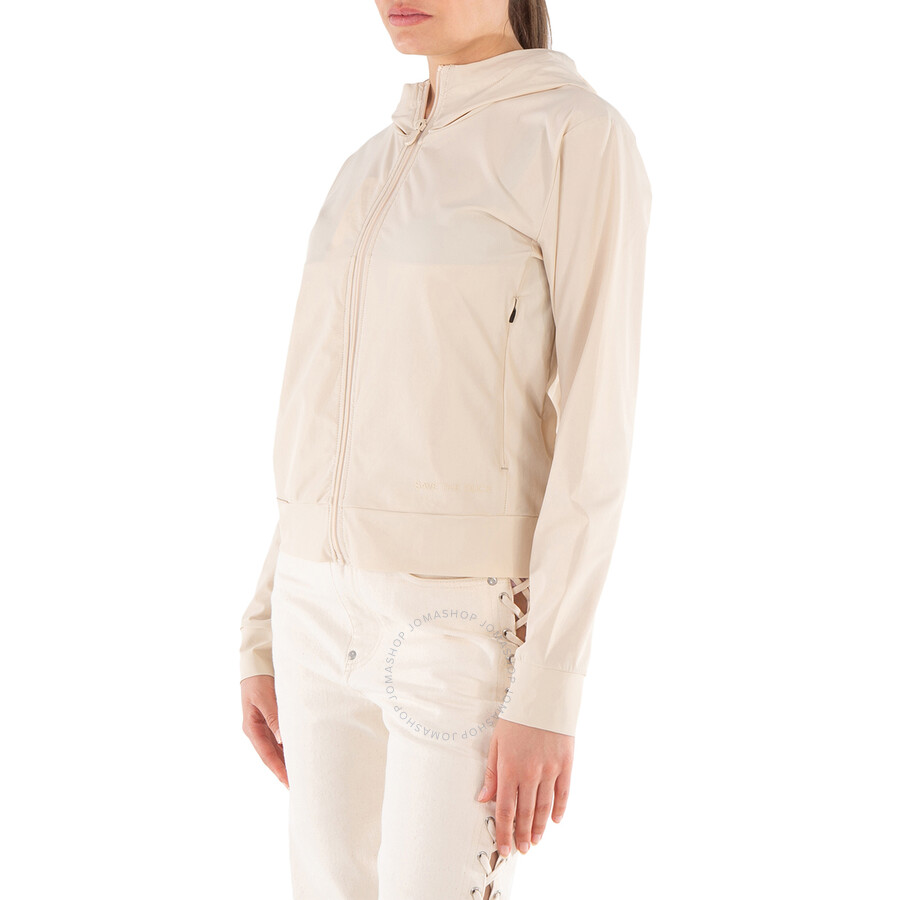 Save The Duck Pear Zip Hooded Jacket In Beige