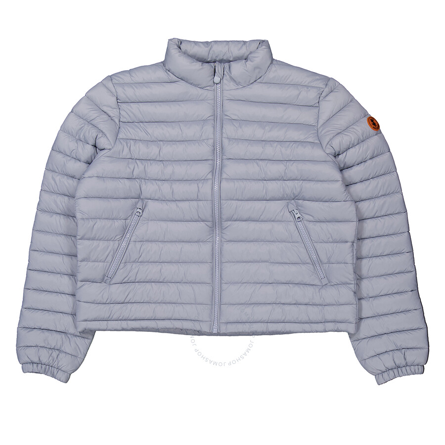 Save The Duck Quilted Long Sleeve Padded Jacket In Grey