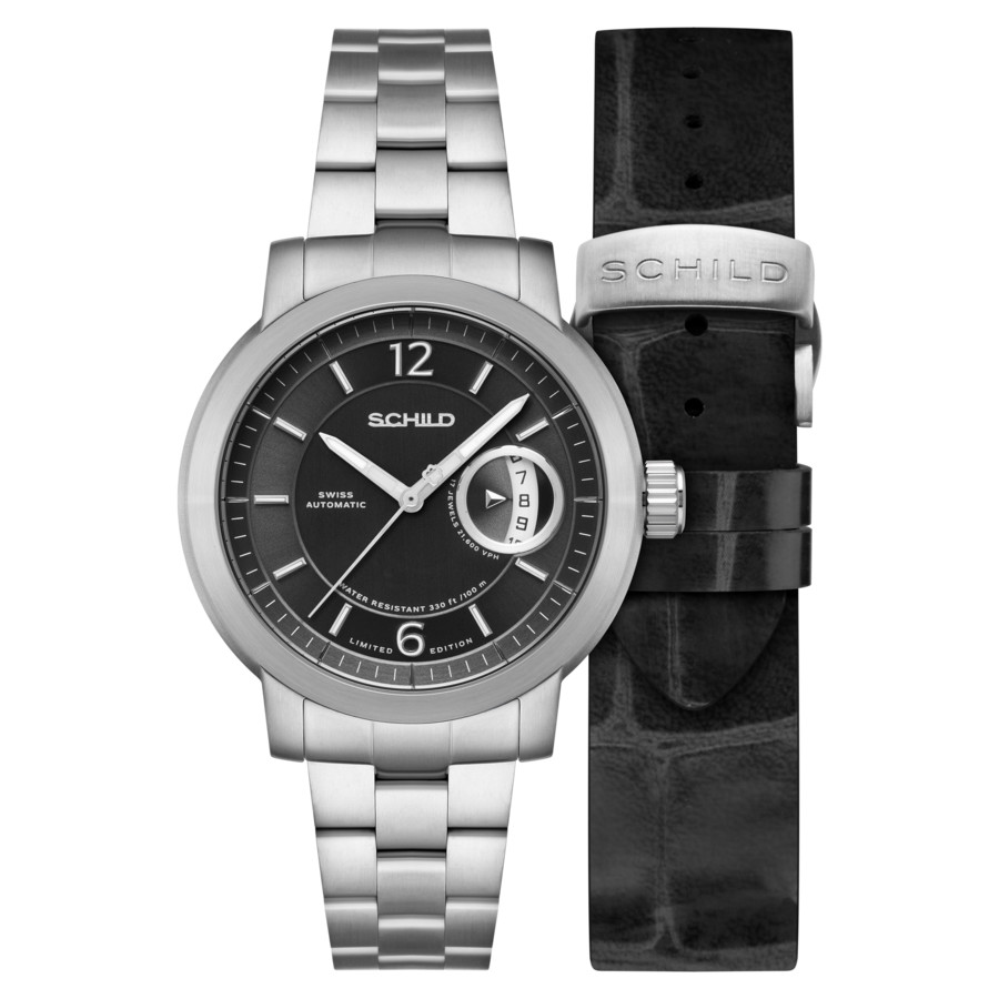 Schild Heinrich Minimal Automatic Black Dial Men's Watch SC-1015-22