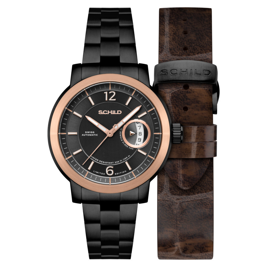 Schild Heinrich Minimal Automatic Black Dial Men's Watch SC-1015-44