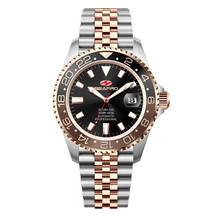 Seapro Grand Meridian Quartz Black Dial Men's Watch SP4337