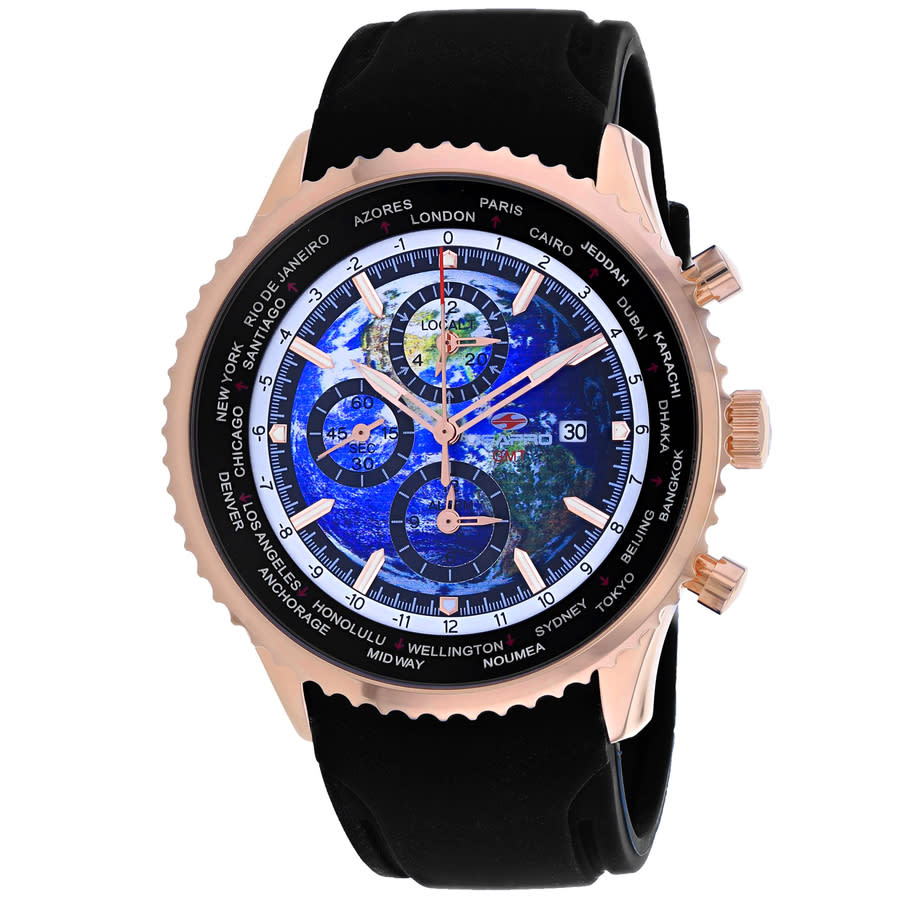 Meridian Dial Seapro Meridian World Timer GMT Blue Dial Men's Watch SP7523 ...