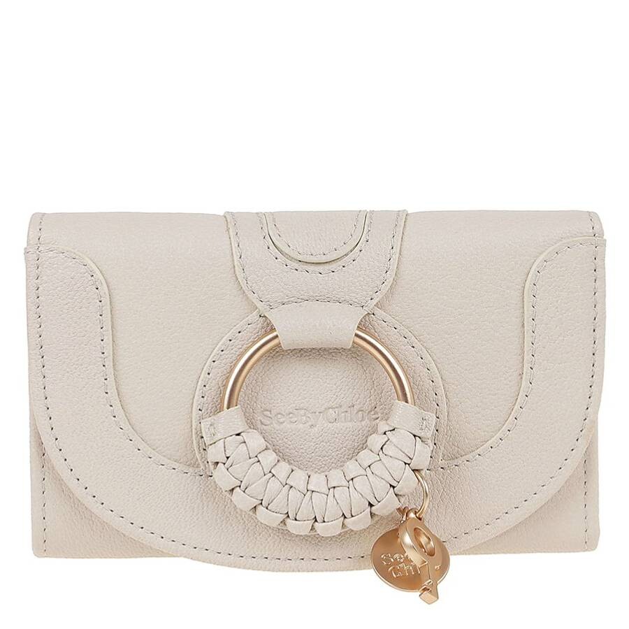 See By Chloé See By Chloe Hana Compact Leather Wallet In Sand