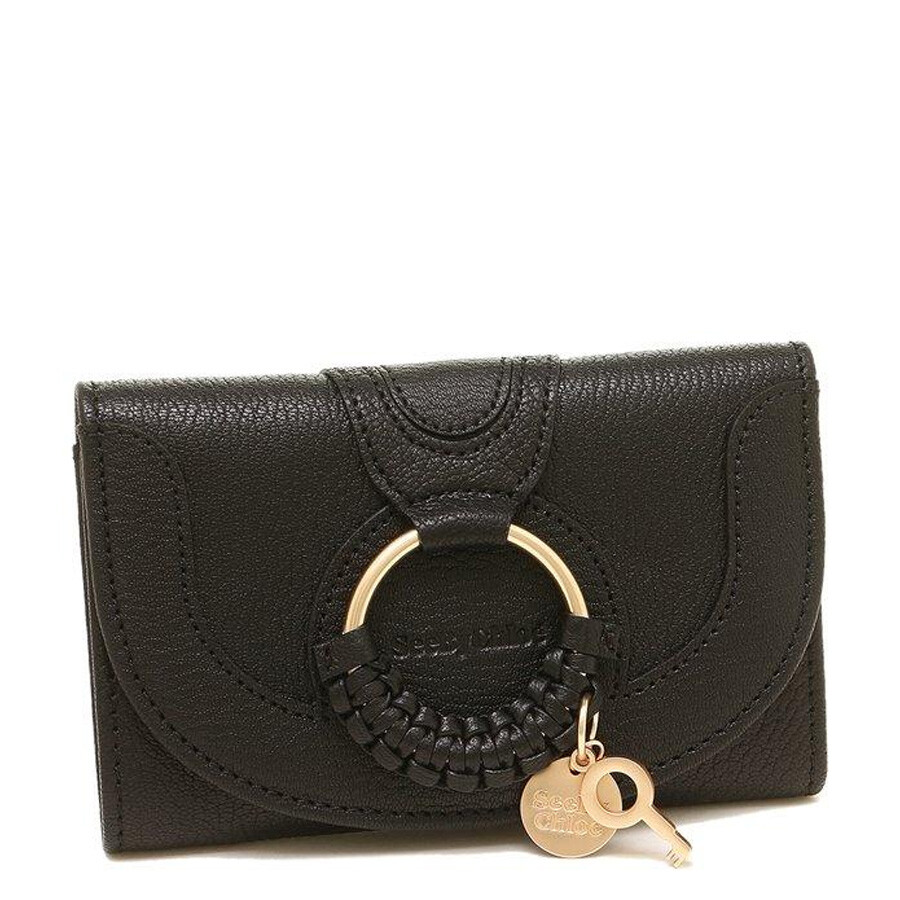 See By Chloé See By Chloe Hana Compact Leather Wallet In Black