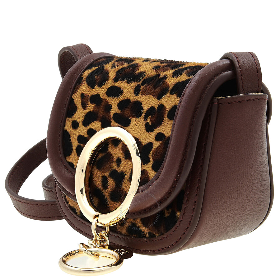 See By Chloé See By Chloe Leopard Print Mara Micro Crossbody Bag In Red