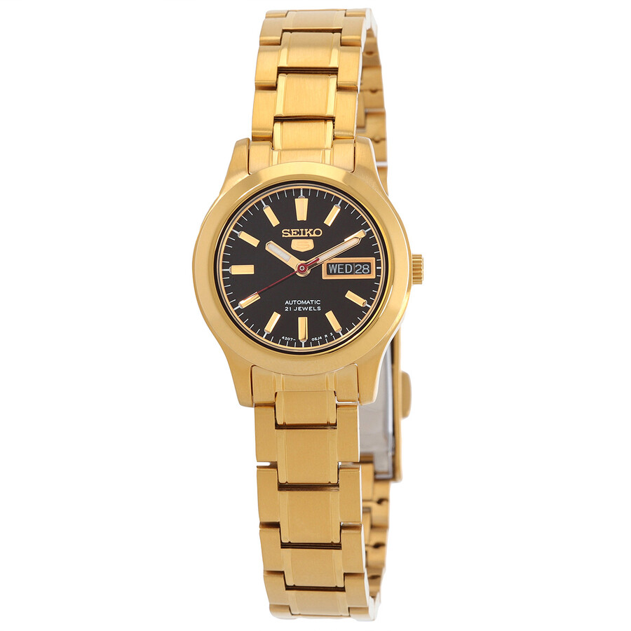 Seiko 5 Automatic Black Dial Ladies Watch SYMD96K1 - Watches