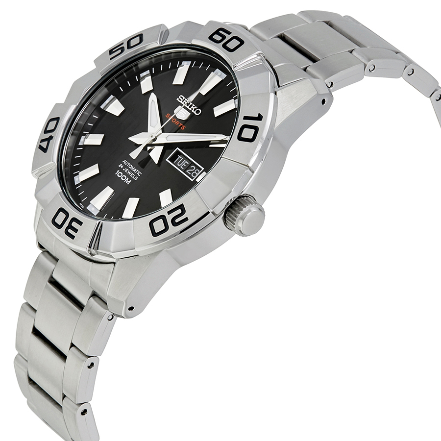 seiko 5 black stealth