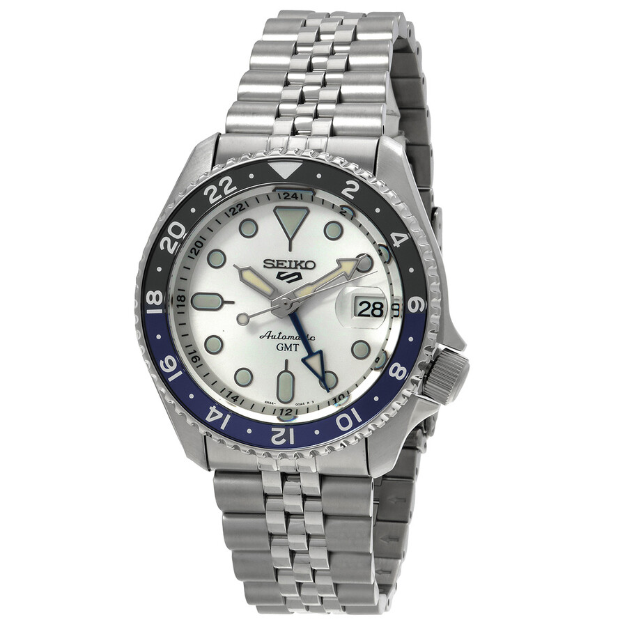 SEIKO5 自動巻きGMT ブラック Seiko 5 Five Sports SSK025 GMT Automatic Black Watch 100