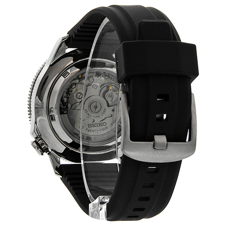 Seiko Black Dial Tachymeter Black Rubber Strap Men's Watch SSA003K2 Seiko Watches