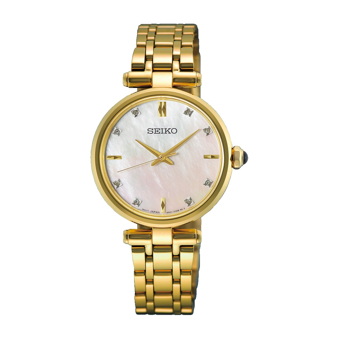 Seiko Classic Quartz Diamond Ladies Watch HGH008
