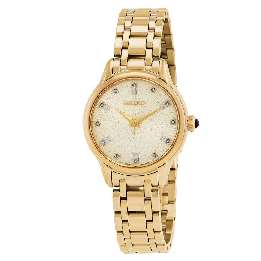 アナログ腕時計 SEIKO | Quartz Diamond Champagne Dial Ladies Watch SRZ546P1 seiko-dress-quartz-diamond-