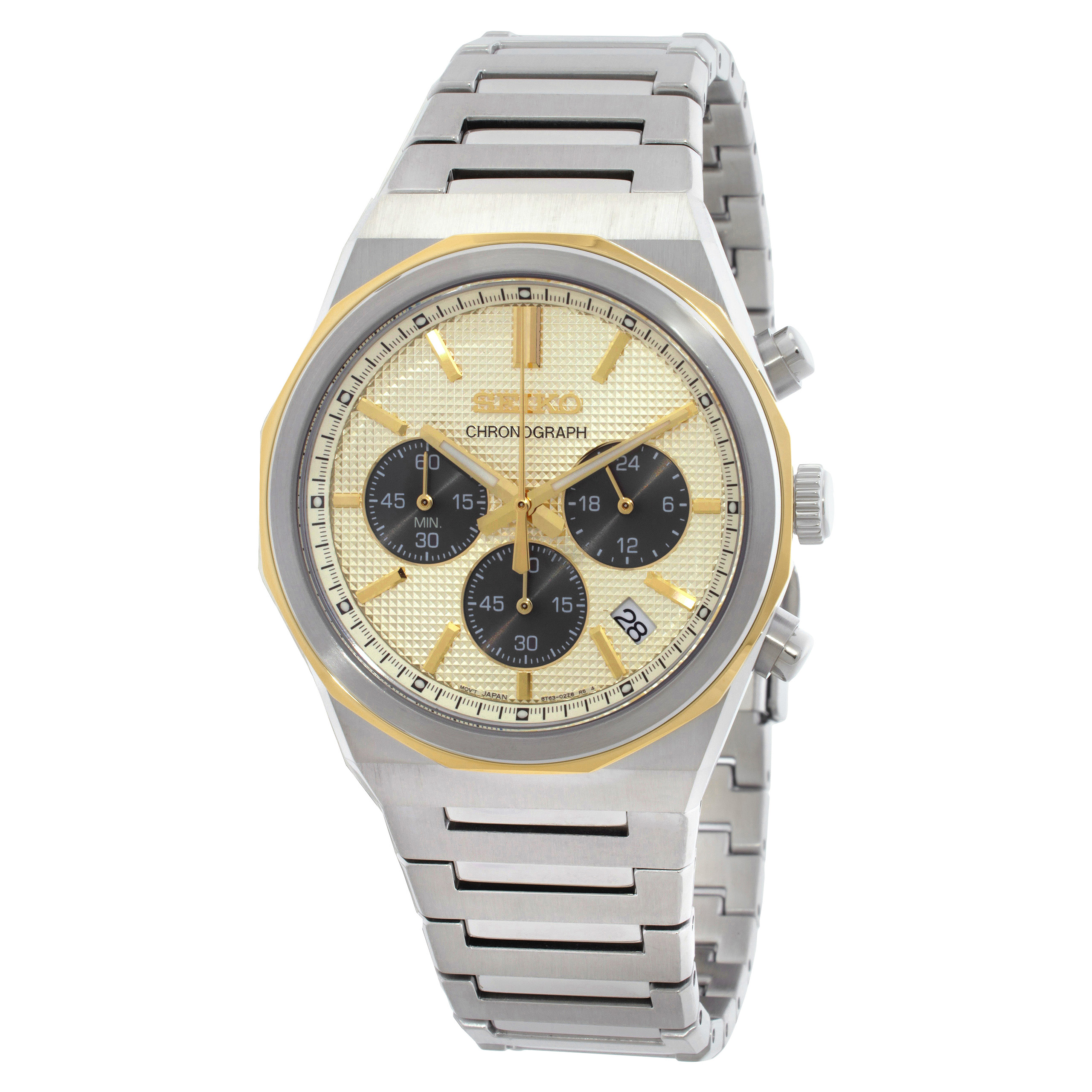 Seiko Essentials Chronograph Quartz Champagne Dial Men's Watch HGK001P1