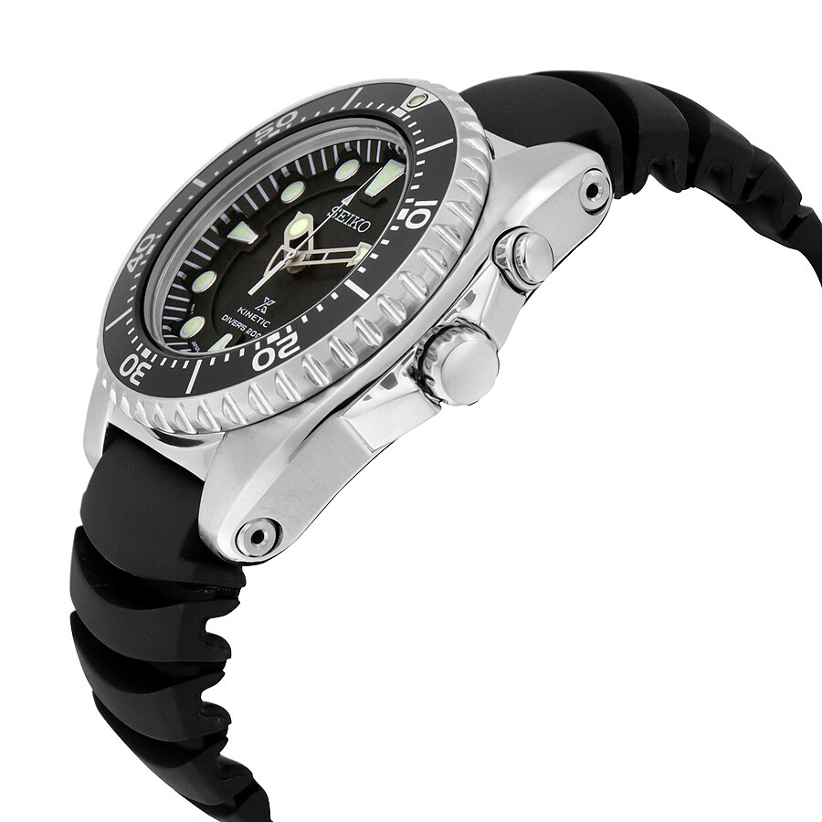 Seiko Dive Black Dial Black Rubber Men's Sports Watch SKA371P2