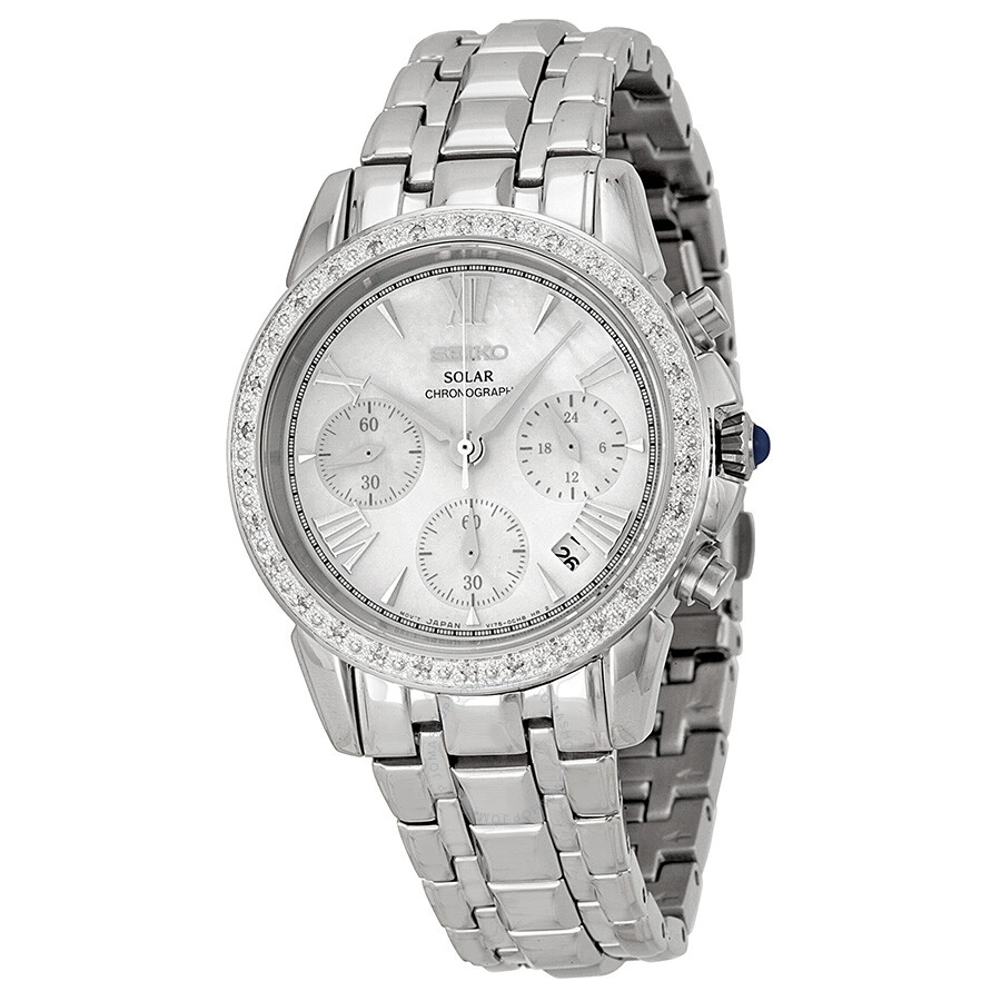 Seiko Le Grand Chronograph Mother of Pearl Dial Stainless Steel Ladies Watch SSC893 Seiko Le Grand Chronograph Mother of Pearl Dial Stainless Steel Ladies Watch SSC893