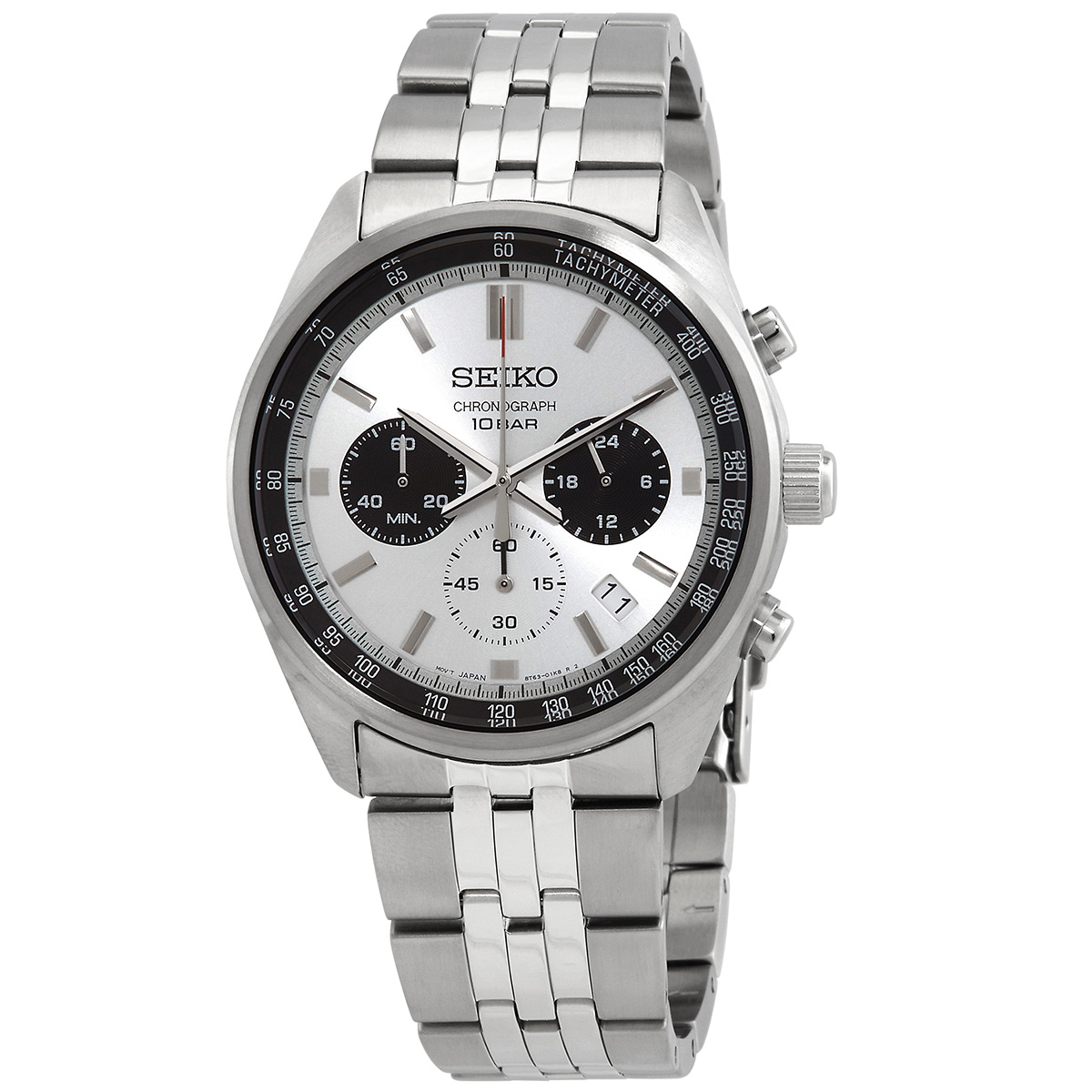 Seiko Motorsports Chronograph Quartz Silver Dial Men's Watch SSB425P1