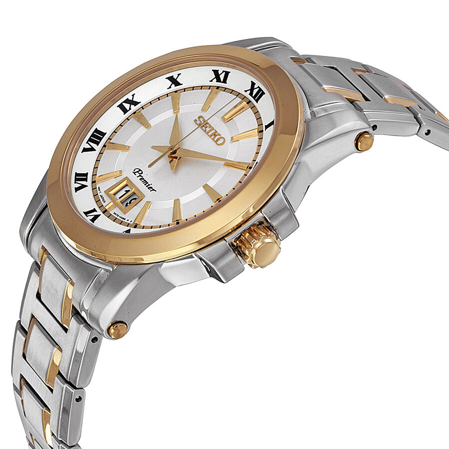 Seiko Premier Silver Dial Twotone Men's Watch SUR016 Premier Seiko