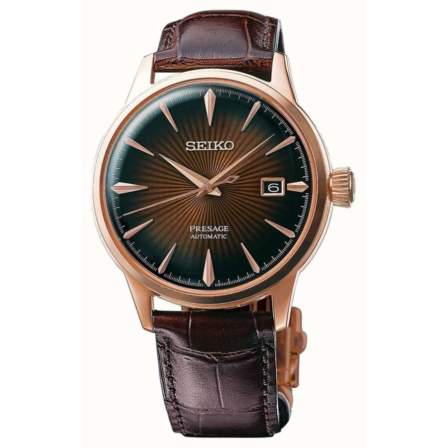 SEIKO PRESAGE 自動巻き ブラウン 楽天市場】SEIKO 逆輸入セイコー メンズ メカニカル 自動巻（手巻つき