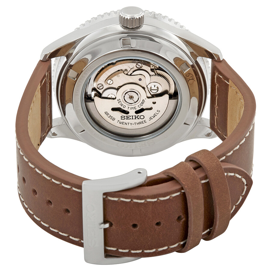 Seiko Prospex Automatic Cream Dial Brown Leather Men's Watch SRPB59