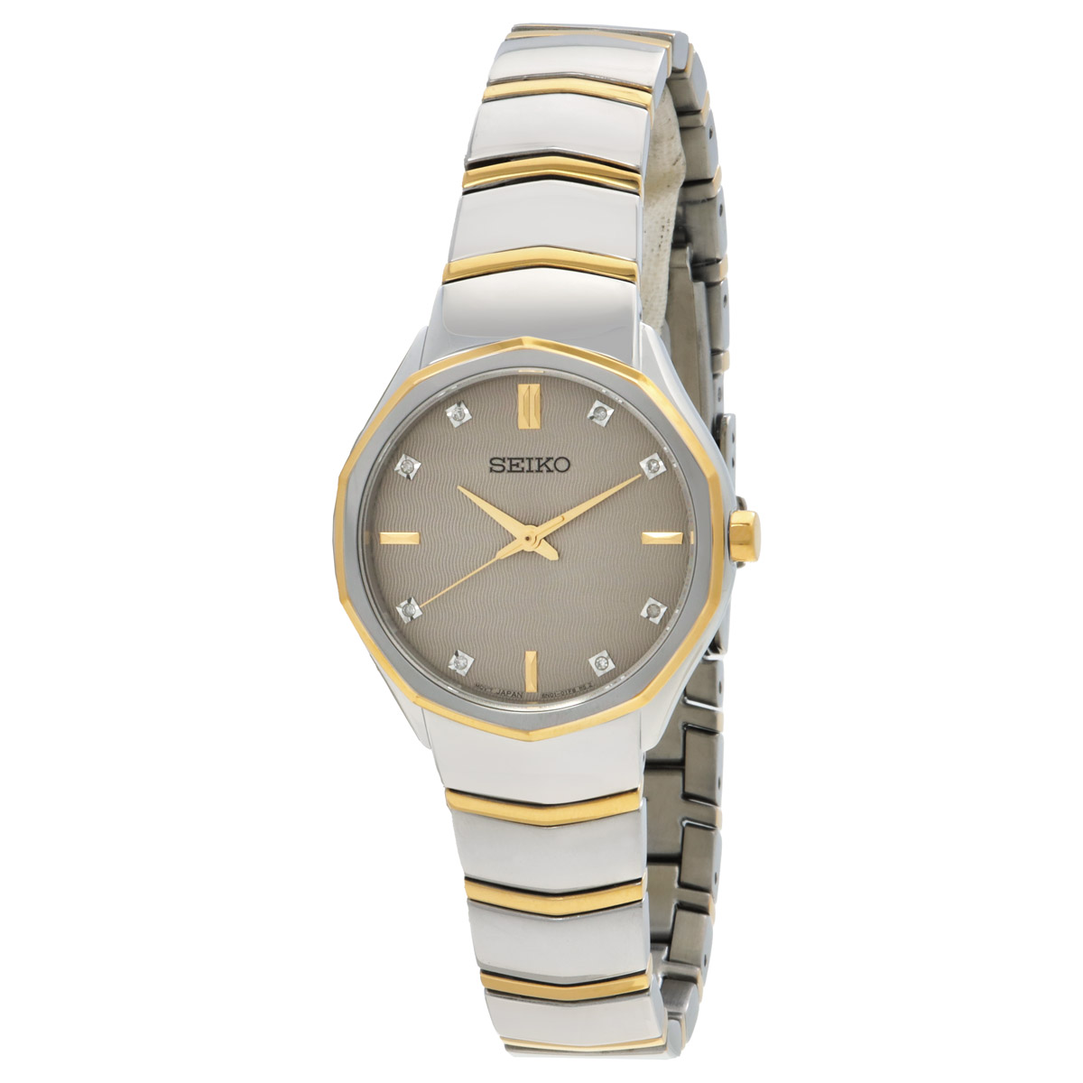 Seiko Quartz Crystal Grey Dial Ladies Watch SUR616P1