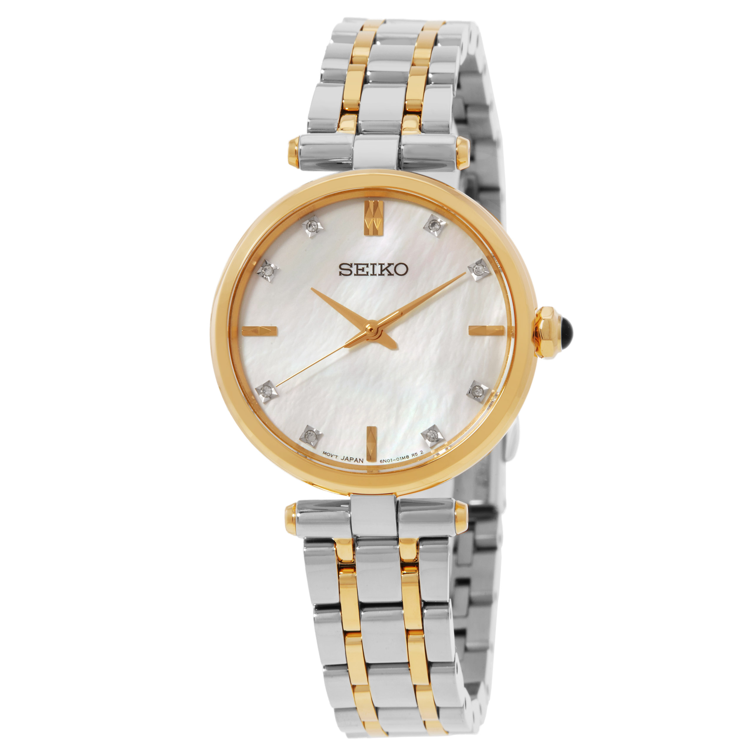 Seiko Quartz Diamond Mother of Pearl Dial Ladies Watch HGH007P1