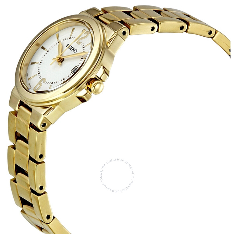 elite ladies gold tone watch