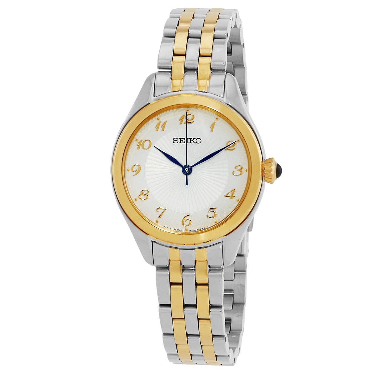 Seiko Quartz Silver Dial Two-Tone Ladies Watch SUR380P1