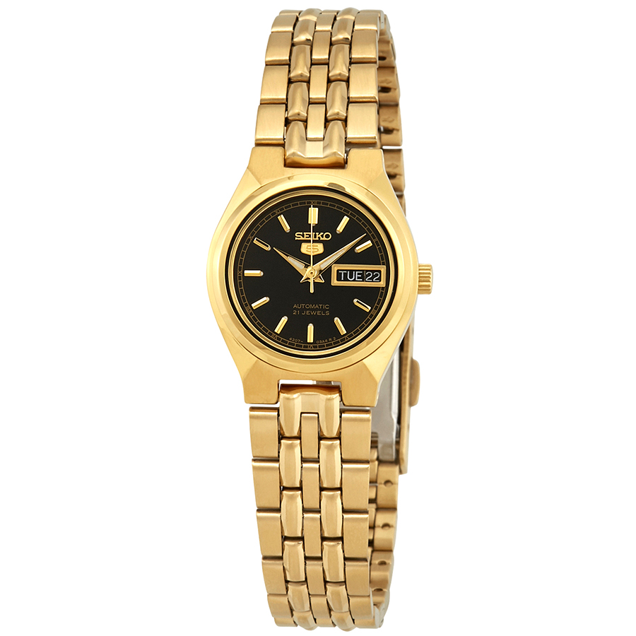 Seiko Series 5 Automatic Black Dial Ladies Watch SYMA06