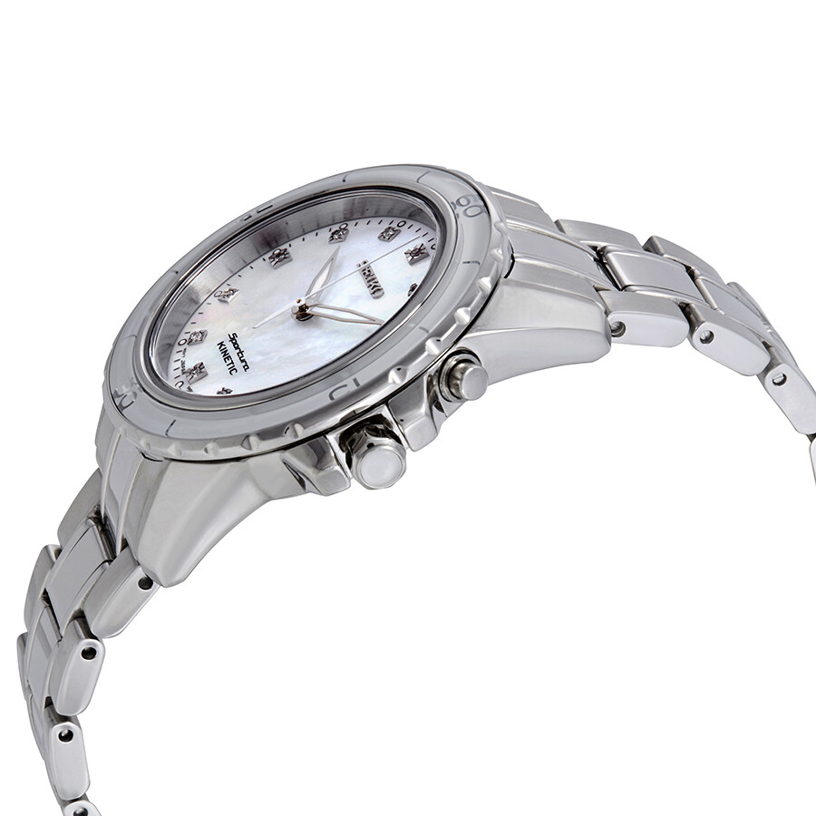 Seiko Sportura Mother of Pearl Stainless Steel Ladies Watch SKA881 Sportura Seiko