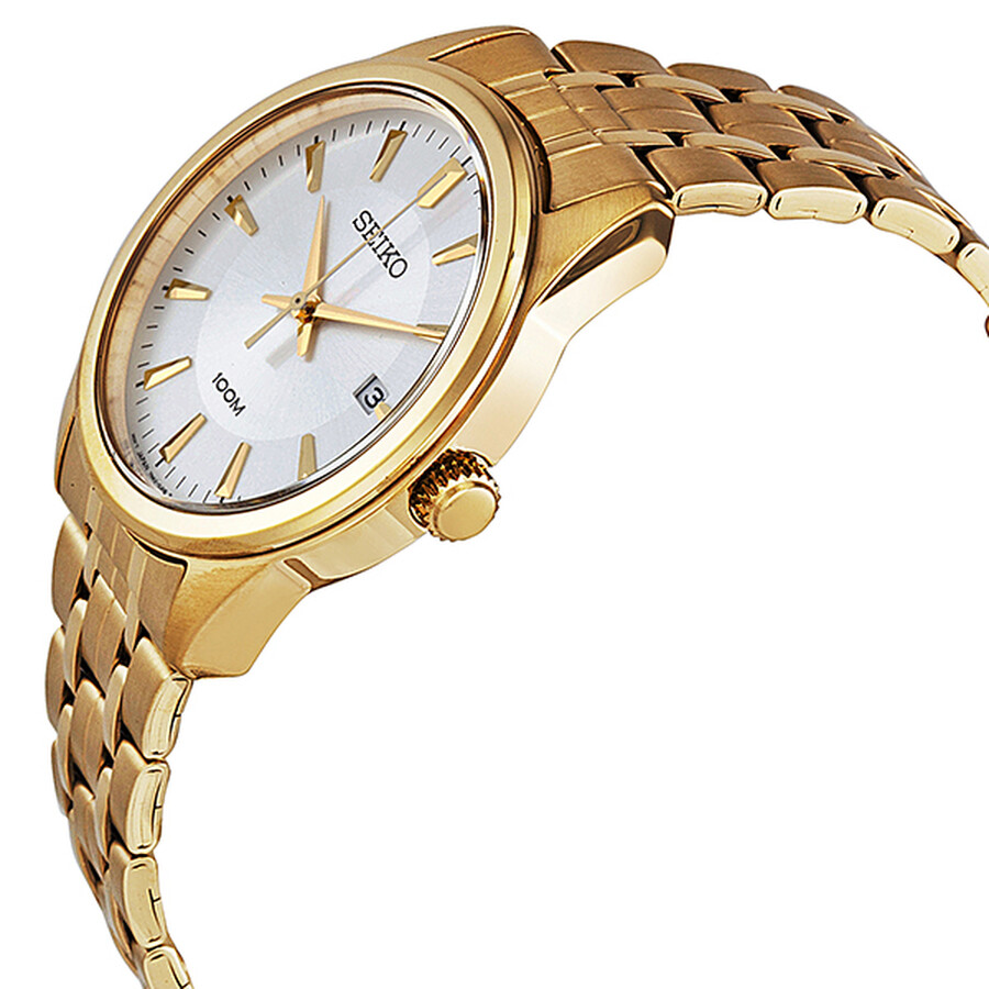 Seiko White Dial Goldtone Men's Watch SGEG12 Stainless Steel Seiko