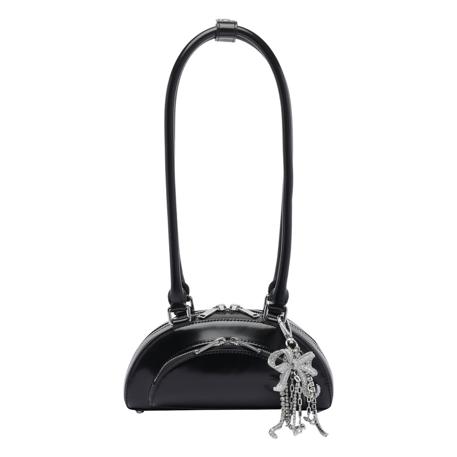 Self-portrait Bow Charm Shoulder Bag In Black
