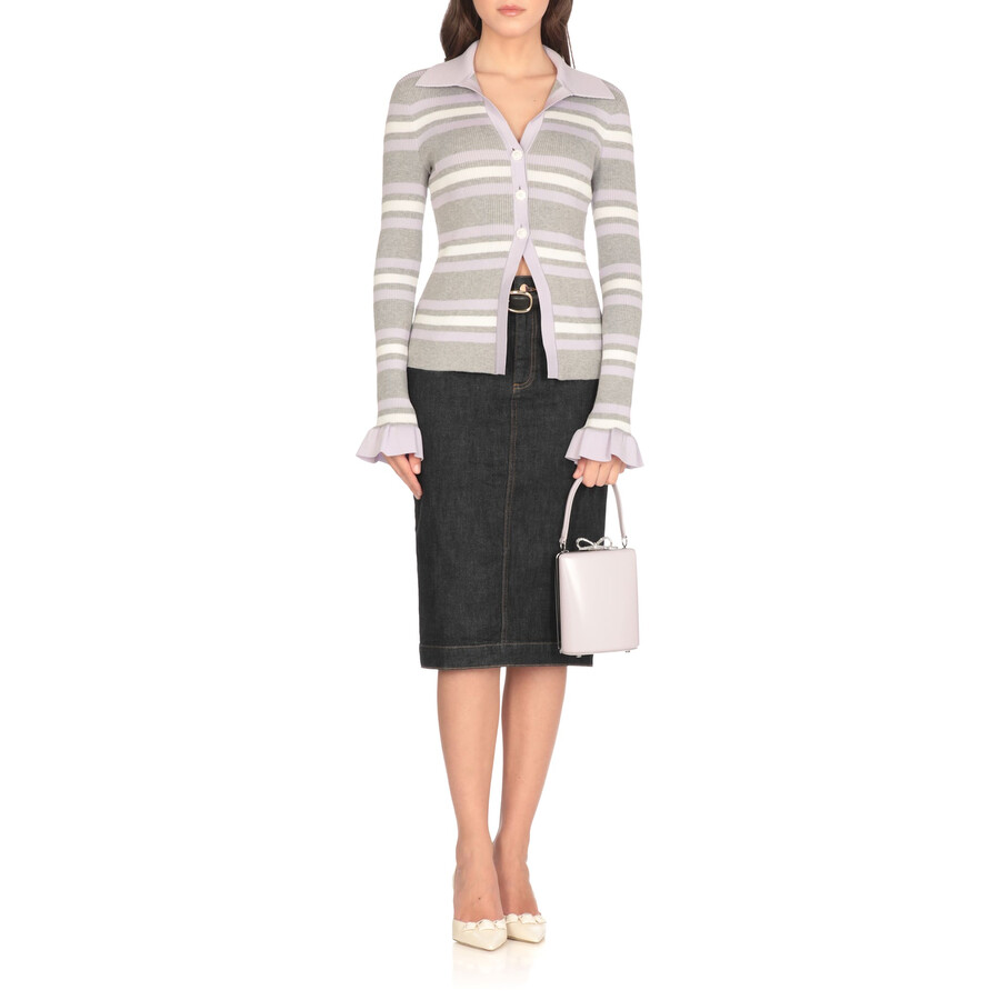 Self-portrait Leather Hand Bag In White