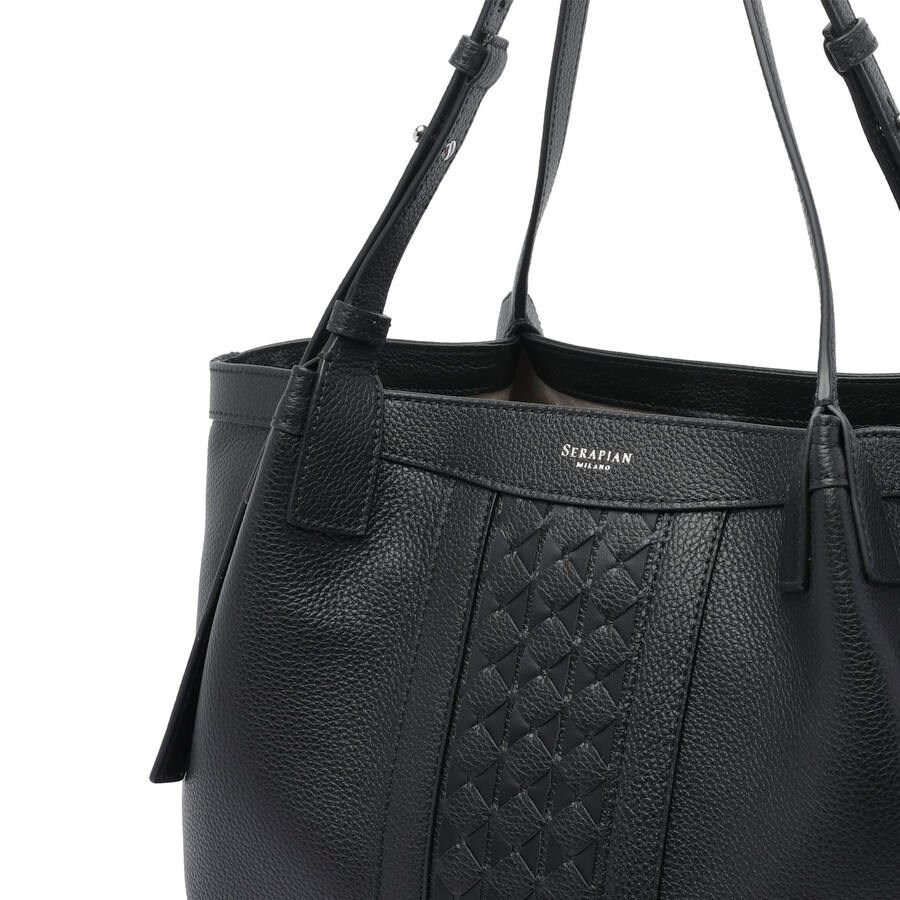 Serapian Small Secret Shoulder Bag In Black