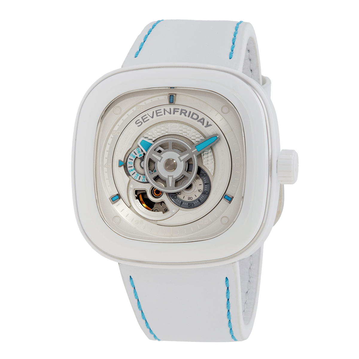 Seven Friday P Series "Curaçao" Automatic Day-Night White Dial Men's Watch P1C/05