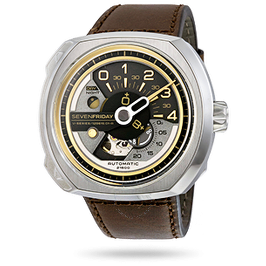 Sevenfriday VSeries Brown Leather Men's V21 Sevenfriday Watches