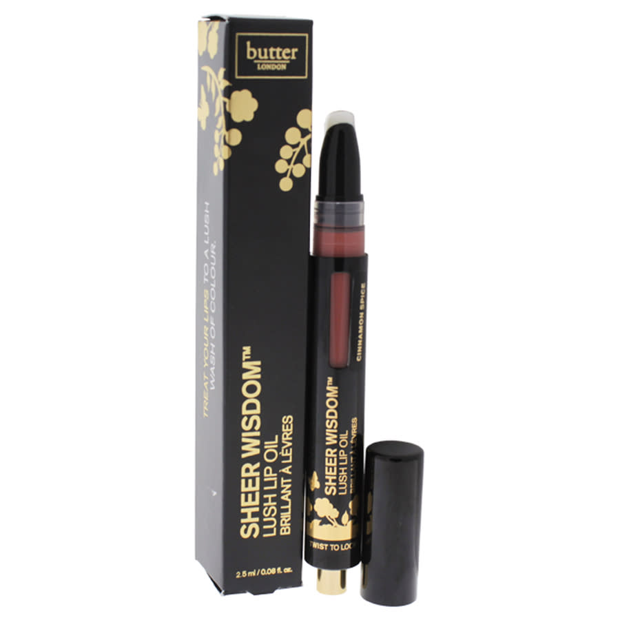 Sheer Wisdom Lush Lip Oil - Cinnamon Spice by Butter London for Women - 0.08 oz Lip Oil