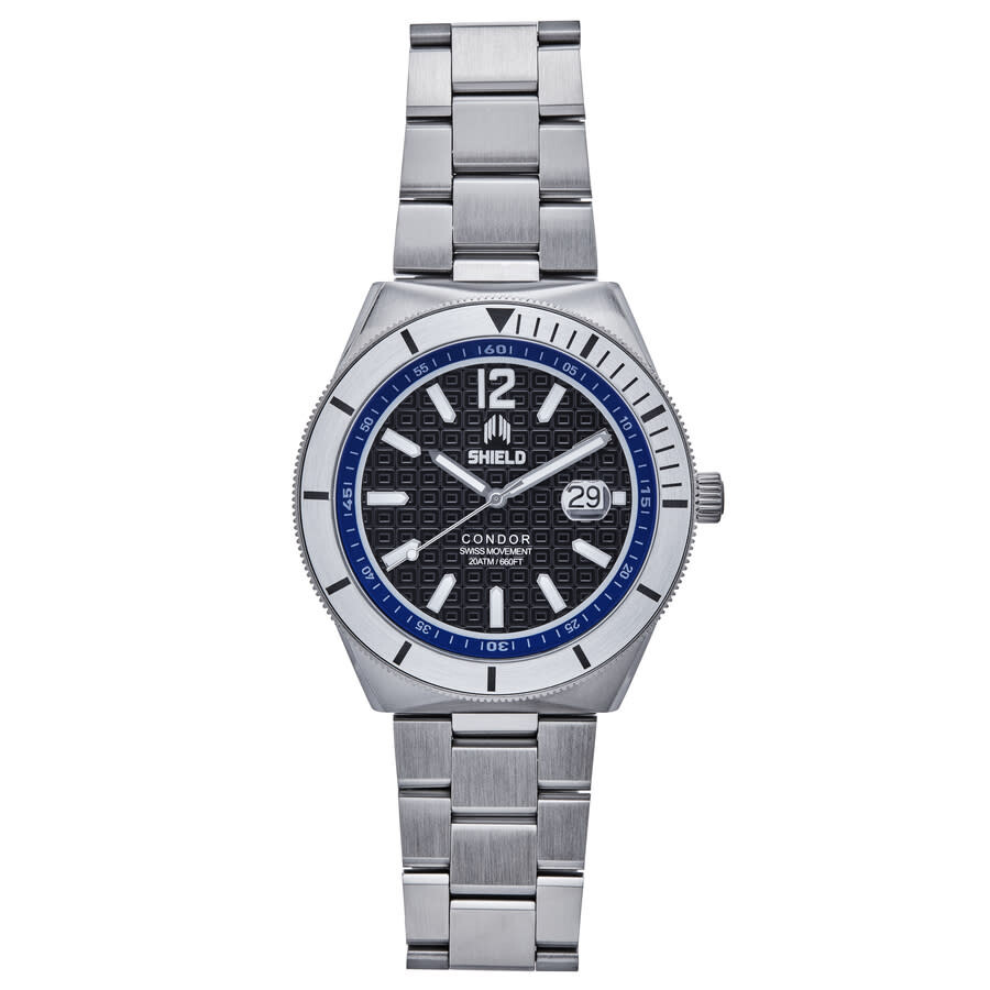 Shield Condor Black Dial Men's Watch Sldsh118-2 In Black