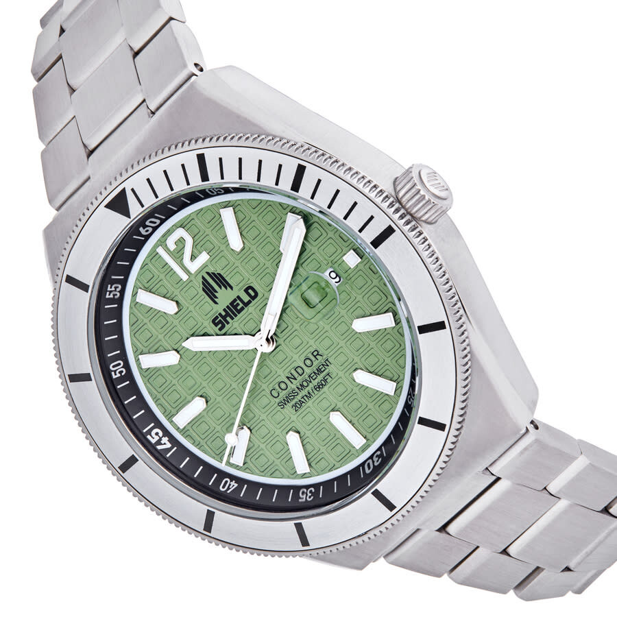 Shop Shield Condor Green Dial Men's Watch Sldsh118-4