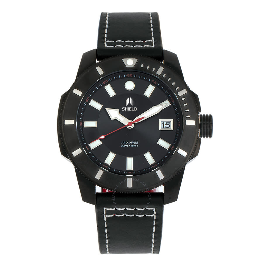 Shop Shield Shaw Black Dial Men's Watch Sldsh106-5