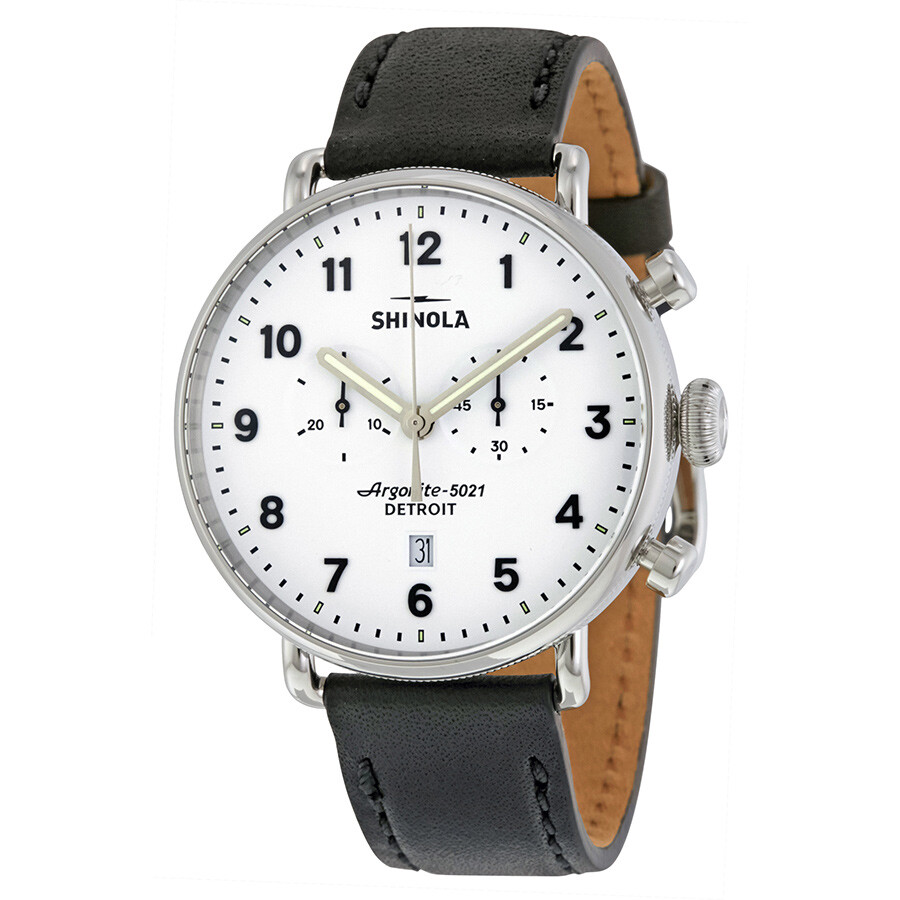 shinola men's canfield's black dial watch