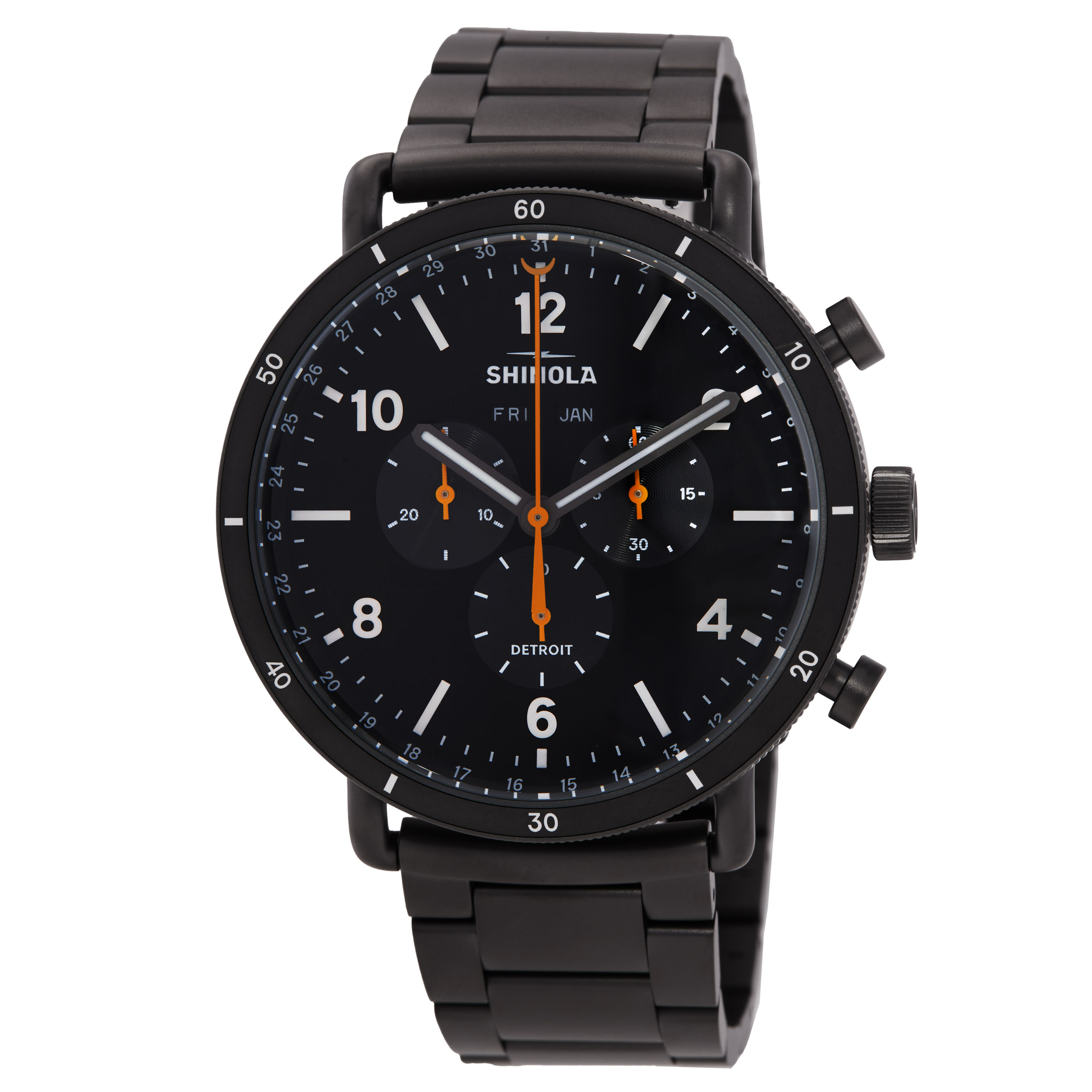 Shinola Canfield Chronograph Quartz Black Dial Men's Watch S0120224031