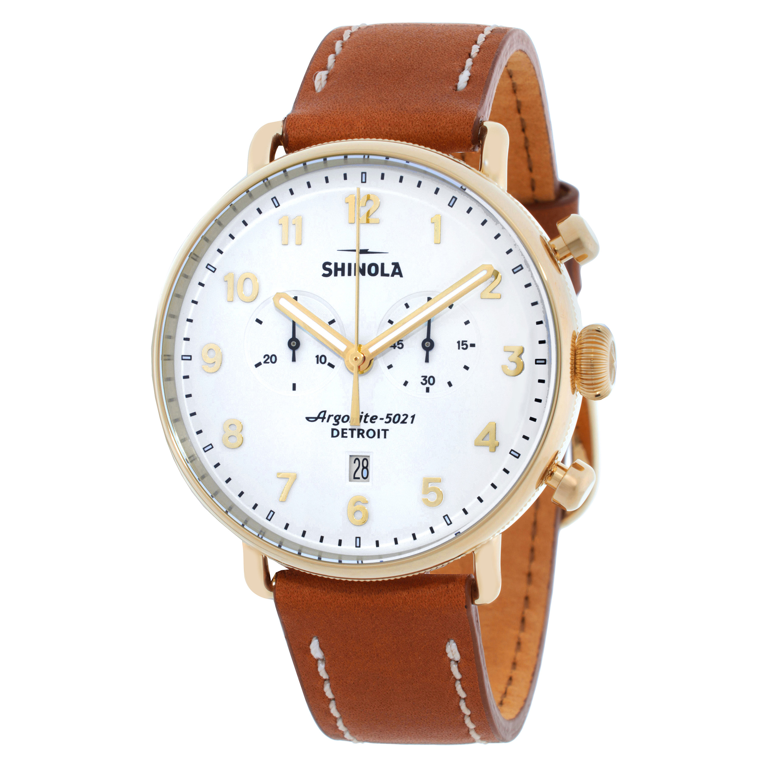 Shinola Canfield Chronograph Quartz White Dial Men's Watch S0120044134