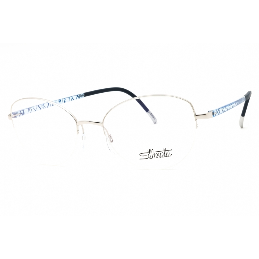 Silhouette Ladies Blue Oval Eyeglass Frames Illusionnylor456075
