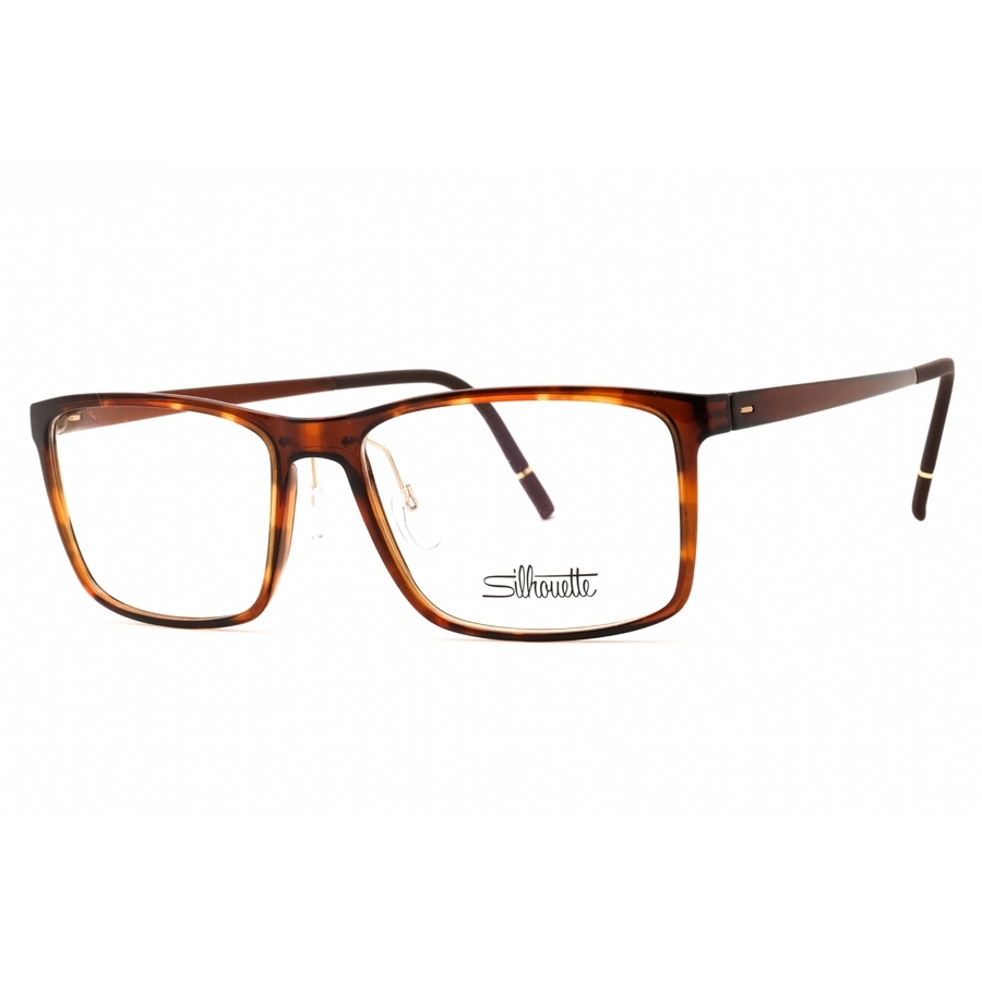 Silhouette Men's Black Rectangular Eyeglass Frames Vividsky295675