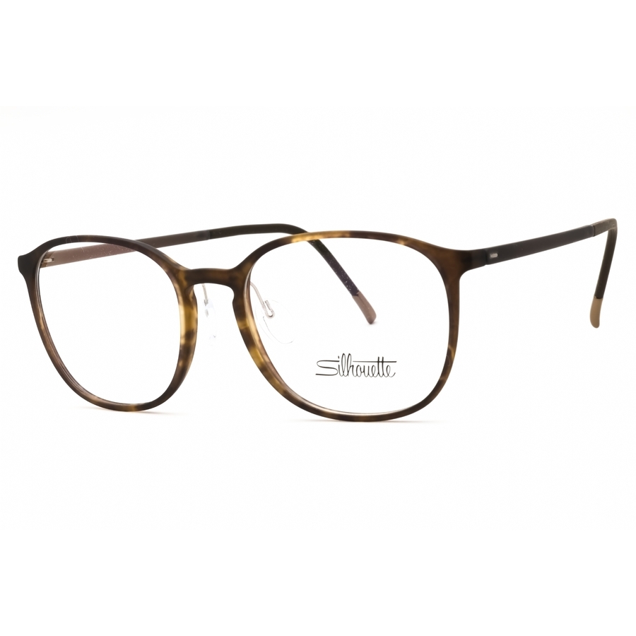 Silhouette Men's Black Round Eyeglass Frames Spxillusionfullrim293575