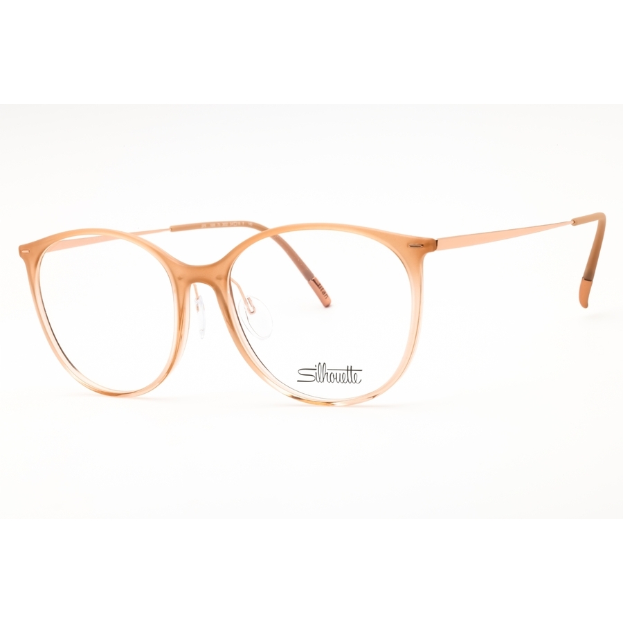 Silhouette Unisex Rose Gold Tone Round Eyeglass Frames Illusionlite160675