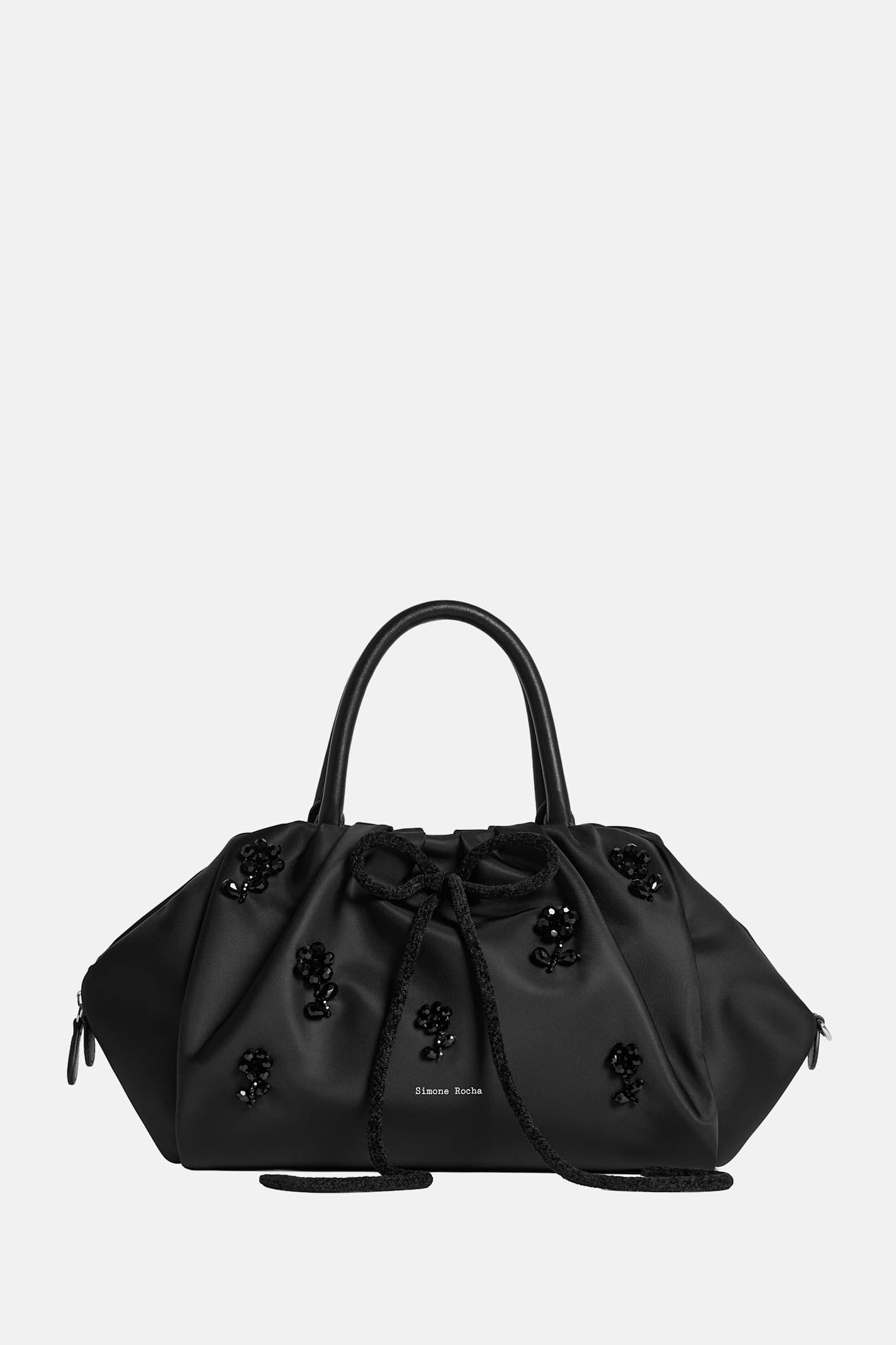 Simone Rocha Gathered Top Handle Bag With Emb BAG210DB0761BLACK ...