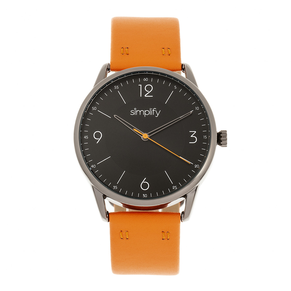 Simplify The 6300 Black Dial Orange Leather Watch SIM6305