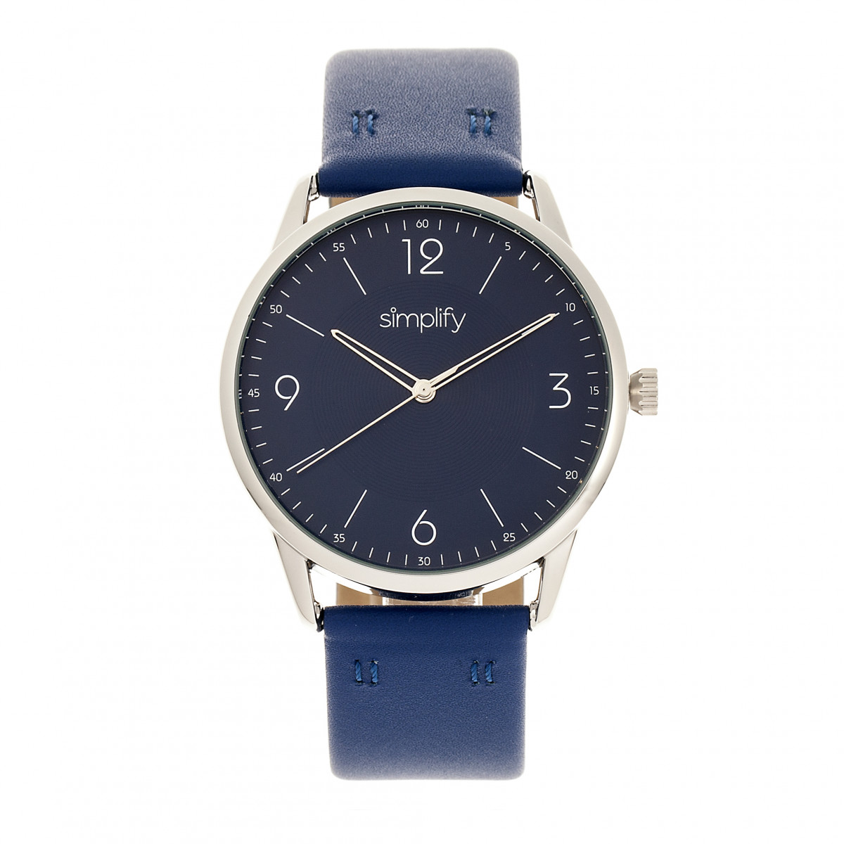 Simplify The 6300 Blue Dial Blue Leather Watch SIM6304